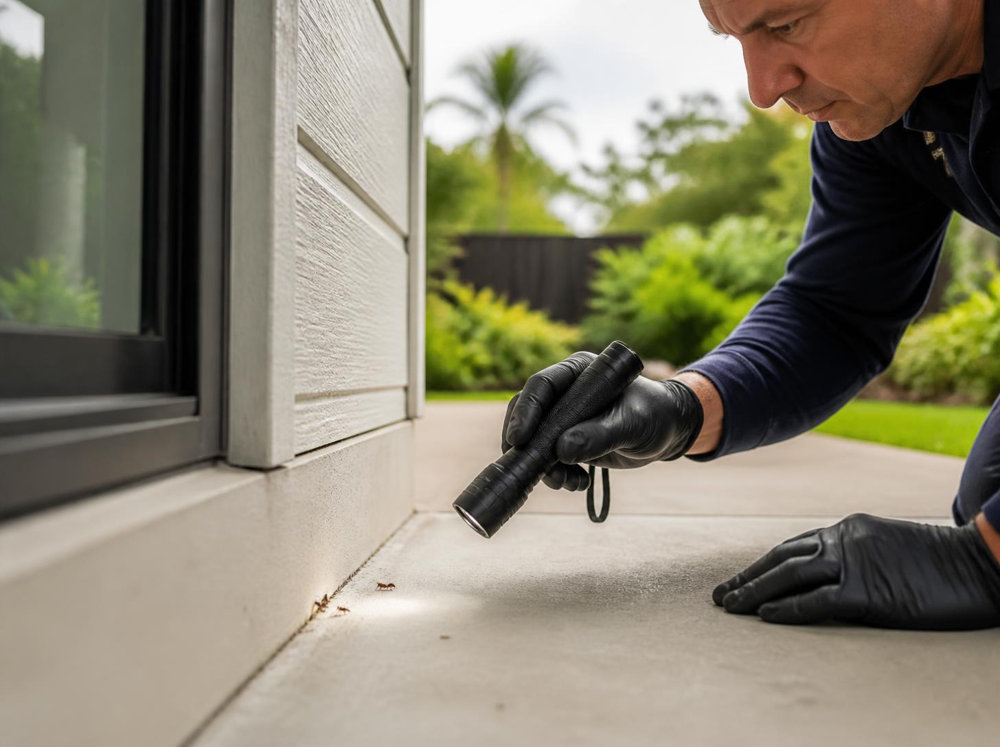 Inspecting a roof space for rodent activity